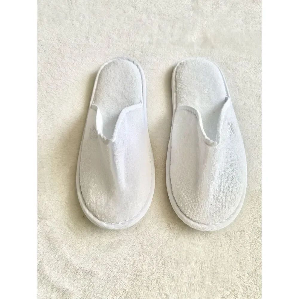Four seasons white Terri cloth slippers - unisex (one-size)